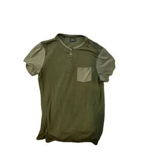 Buffalo David Bitton qtr Button Pocket T-Shirt Mens Large